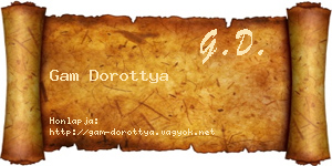 Gam Dorottya névjegykártya